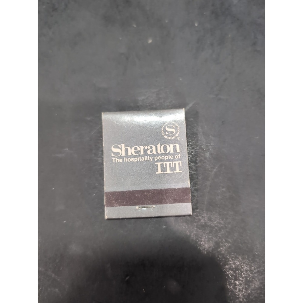 Sheraton ITT Hotel Matchbook, Vintage Grey Silver Logo, Hospitality People ITT‎